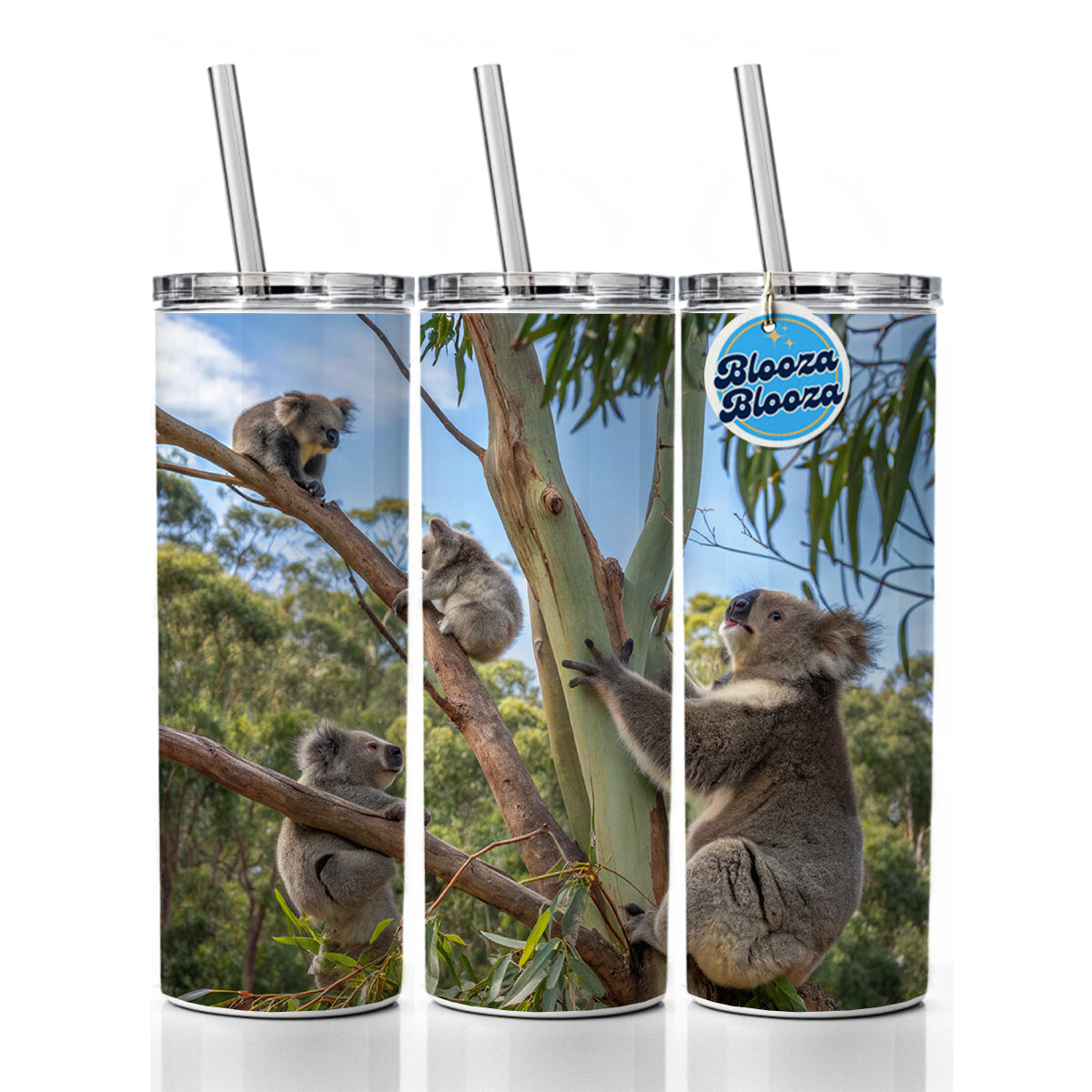 Bunch Of Koalas Skinny Tumbler 20oz with Straw Insulated Water Bottle Gift