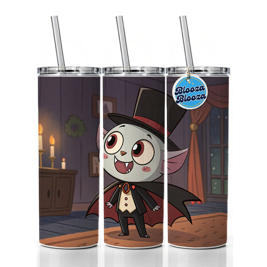 Kawaii Vampire Skinny Tumbler 20oz with Straw Insulated Water Bottle Gift