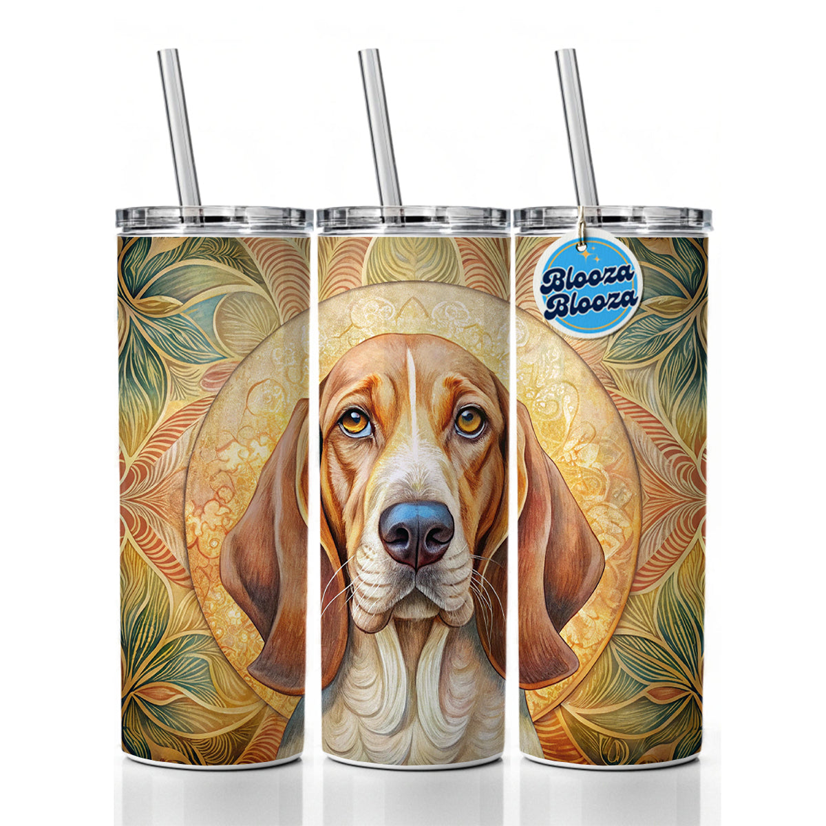 Bracco Italiano Dog Art Nouveau Skinny Tumbler 20oz with Straw Insulated Water Bottle Gift