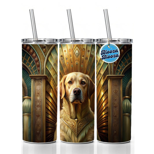 Goldador Dog Art Nouveau Skinny Tumbler 20oz with Straw Insulated Water Bottle Gift