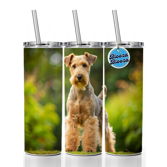 Lakeland Terrier Dog Photo Skinny Tumbler 20oz with Straw Insulated Water Bottle Gift