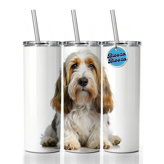 Petit Basset Griffon Vendeen Dog Photo Skinny Tumbler 20oz with Straw Insulated Water Bottle Gift