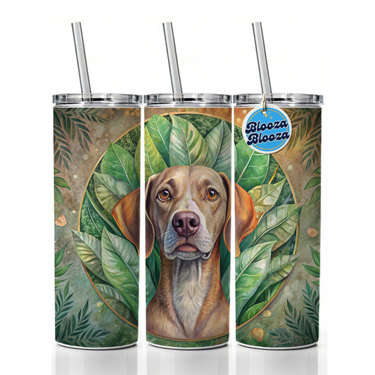 Pointer Dog Art Nouveau Skinny Tumbler 20oz with Straw Insulated Water Bottle Gift