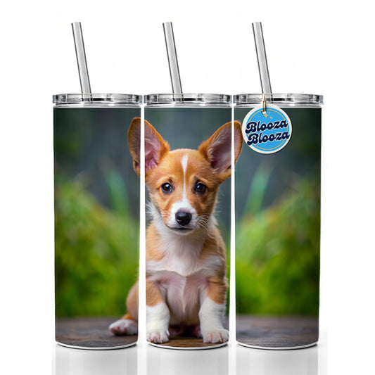 Portuguese Podengo Pequeno Dog Puppy Photo Skinny Tumbler 20oz with Straw Insulated Water Bottle Gift