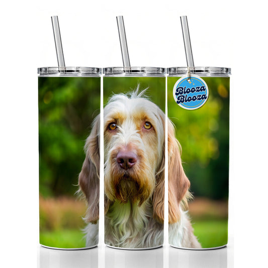 Spinone Italiano Dog Photo Skinny Tumbler 20oz with Straw Insulated Water Bottle Gift