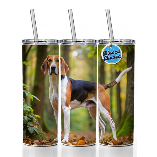 Treeing Walker Coonhound Dog Photo Skinny Tumbler 20oz with Straw Insulated Water Bottle Gift