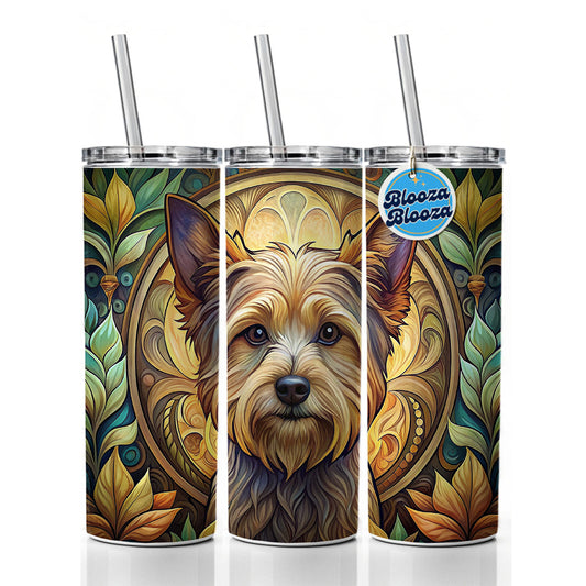 Yorkipoo Dog Art Nouveau Skinny Tumbler 20oz with Straw Insulated Water Bottle Gift