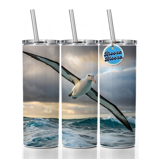 Albatross Bird Photo Skinny Tumbler 20oz with Straw Insulated Water Bottle Gift
