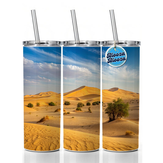 Desert Safari No People Skinny Tumbler 20oz with Straw Insulated Water Bottle Gift