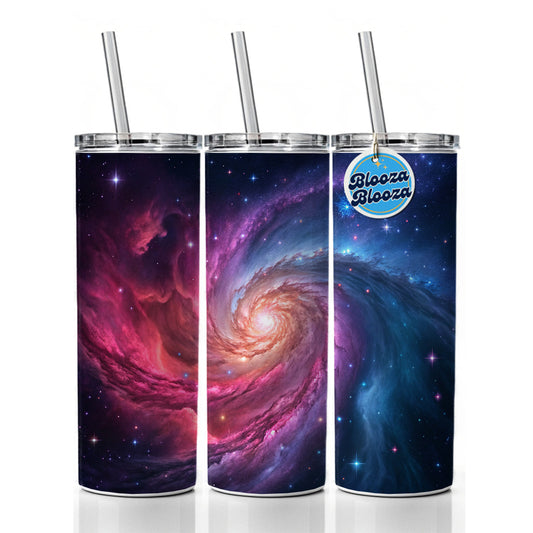 Galaxy Nebula Beautiful Space Stars Skinny Tumbler 20oz with Straw Insulated Water Bottle Gift