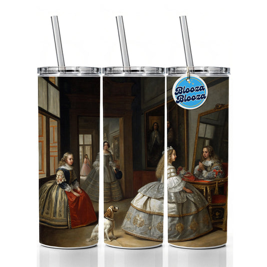 Las Meninas By Diego Velazquez Inspired By Skinny Tumbler 20oz with Straw Insulated Water Bottle Gift