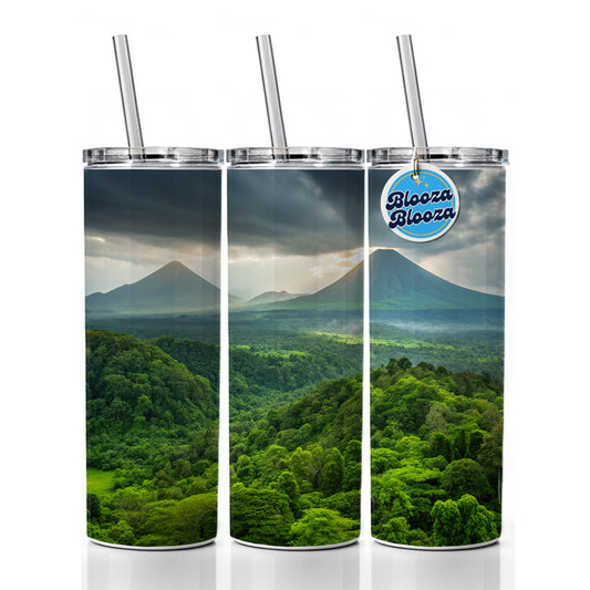 Volcanoes National Park Hawaii Skinny Tumbler 20oz with Straw Insulated Water Bottle Gift