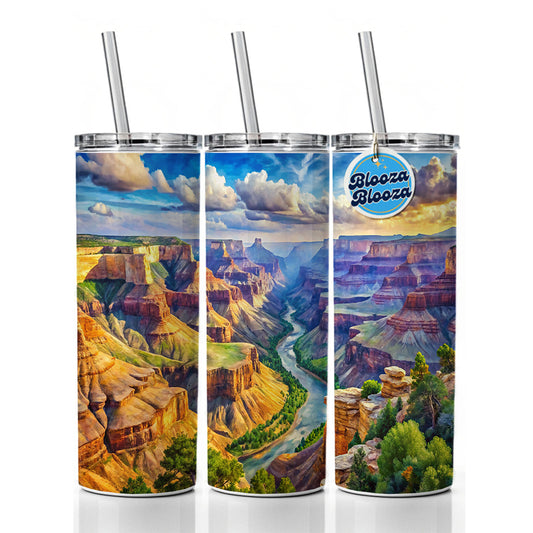 Grand Canyon - Parashant National Monument Arizona Watercolor Style Skinny Tumbler 20oz with Straw Insulated Water Bottle Gift