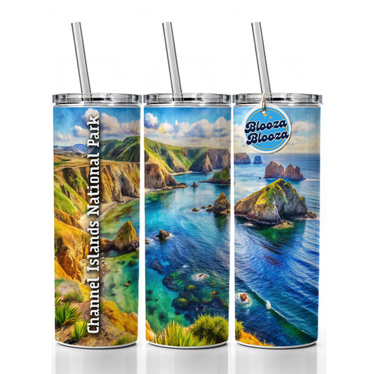 Channel Islands National Park California Skinny Tumbler 20oz with Straw Insulated Water Bottle Gift