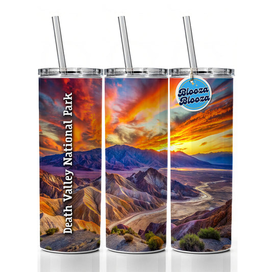 Death Valley National Park California Skinny Tumbler 20oz with Straw Insulated Water Bottle Gift