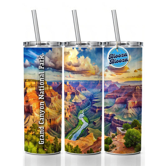 Grand Canyon National Park Arizona Skinny Tumbler 20oz with Straw Insulated Water Bottle Gift