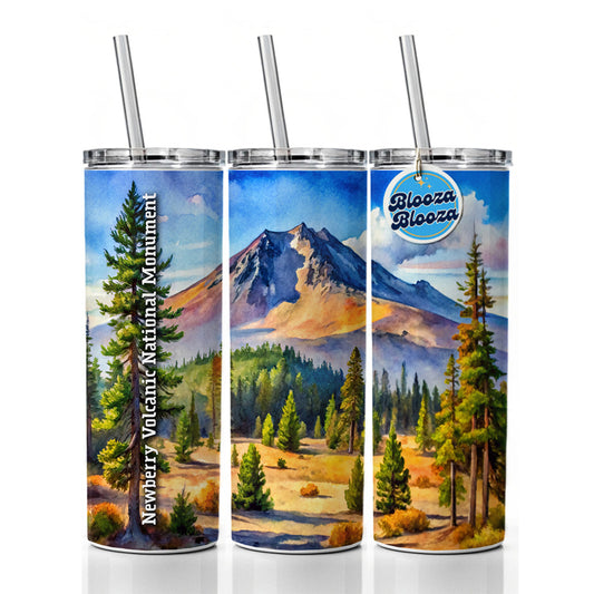Newberry Volcanic National Monument Oregon Skinny Tumbler 20oz with Straw Insulated Water Bottle Gift