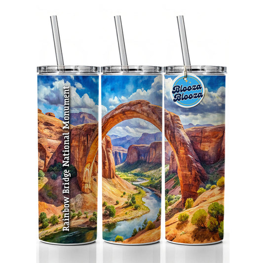 Rainbow Bridge National Monument Utah Skinny Tumbler 20oz with Straw Insulated Water Bottle Gift