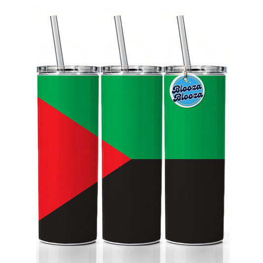 Martinique Country Flag Skinny Tumbler 20oz with Straw Insulated Water Bottle Gift