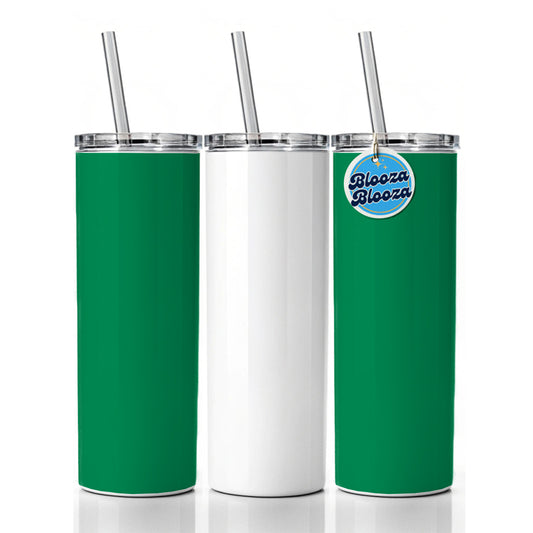 Nigeria Country Flag Skinny Tumbler 20oz with Straw Insulated Water Bottle Gift