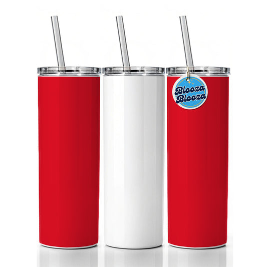 Peru Country Flag Skinny Tumbler 20oz with Straw Insulated Water Bottle Gift