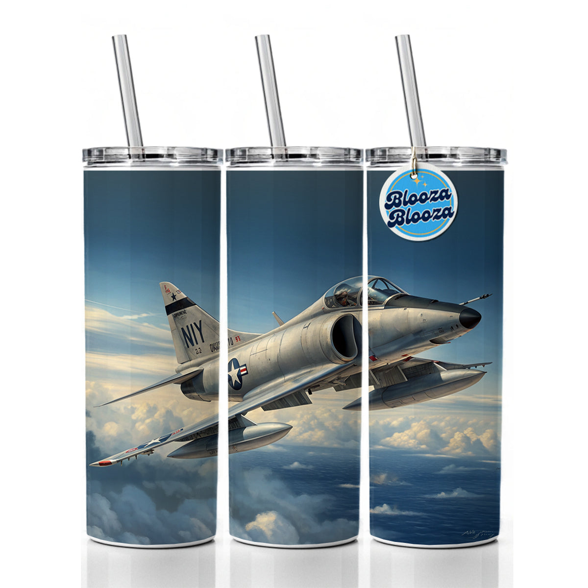 A-4 Skyhawk In Flight US Navy Vietnam Era Attack Aircraft Skinny Tumbler 20oz with Straw Insulated Water Bottle Gift