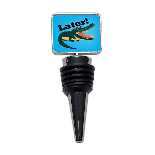 Alligator Later Gator Funny Wine Bottle Stopper