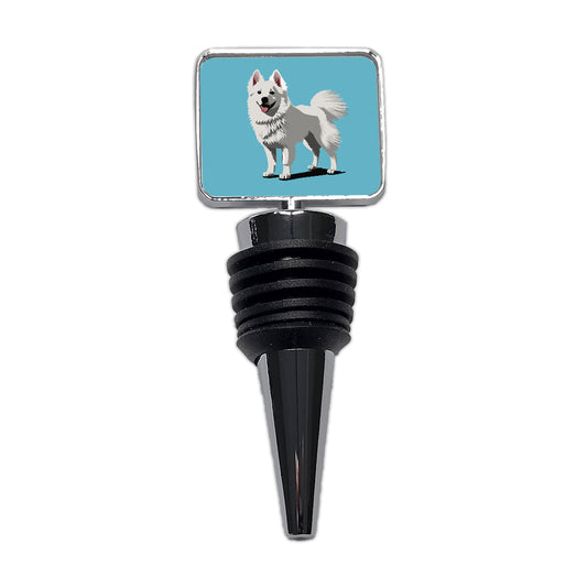 American Eskimo Dog Standing Wine Bottle Stopper