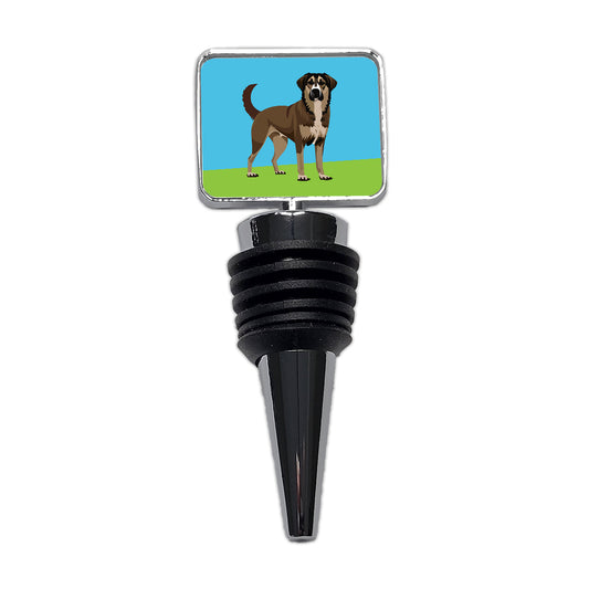 Anatolian Shepherd Dog Standing Wine Bottle Stopper