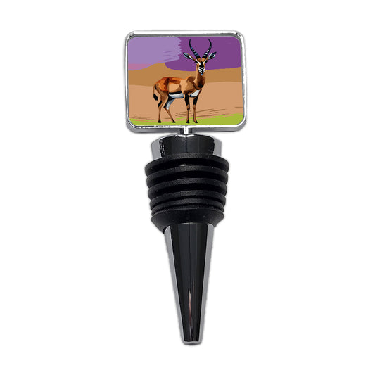 Antelope Buck Watercolor Wine Bottle Stopper