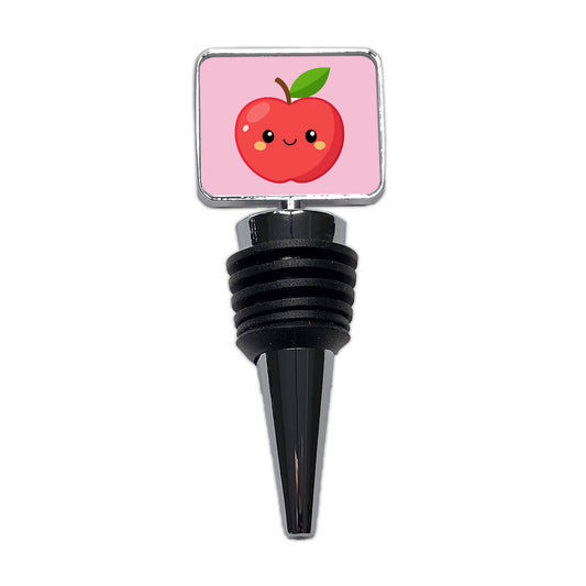 Apple Cute Happy Fruit Teacher Wine Bottle Stopper