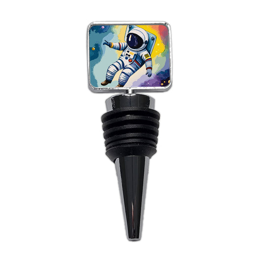 Astronaut Floating in Space Astronomy Wine Bottle Stopper