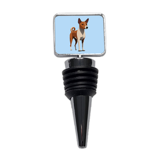 Basenji Dog Standing Wine Bottle Stopper