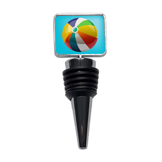 Beach Ball Colorful Wine Bottle Stopper