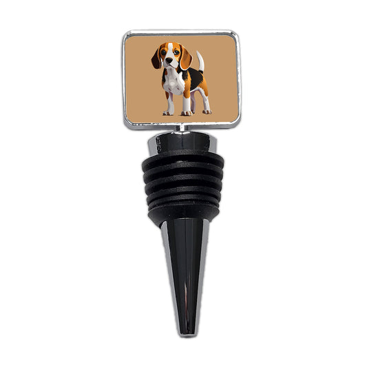 Beagle Dog Standing Wine Bottle Stopper