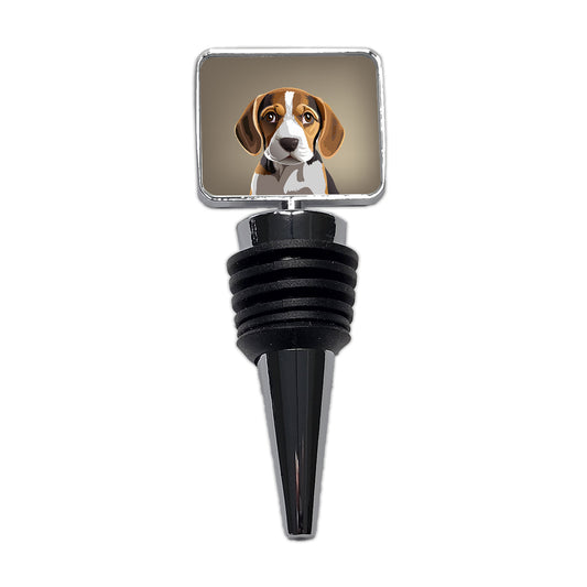 Beagle Dog Staring Wine Bottle Stopper
