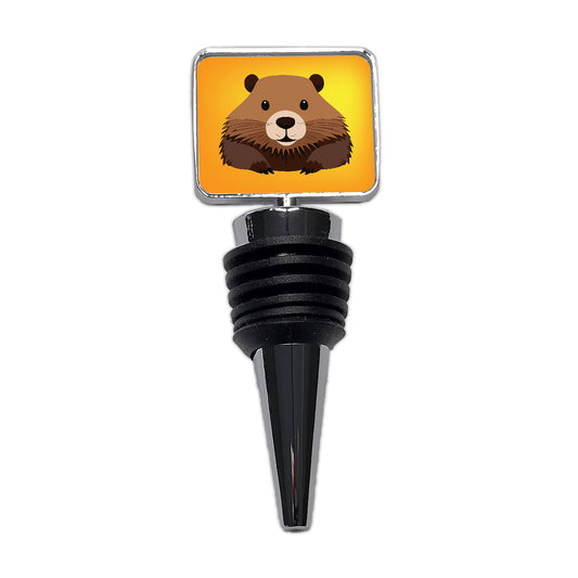 Beaver Cute Staring Wine Bottle Stopper