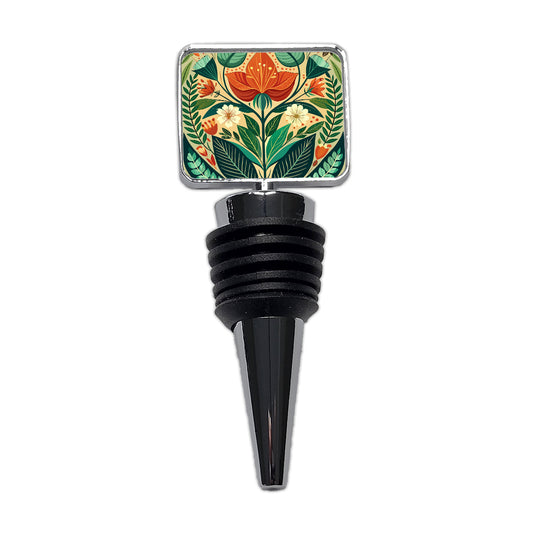Botanical Floral Art Nouveau Design Wine Bottle Stopper