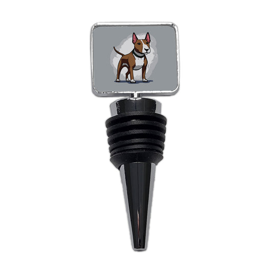 Bull Terrier Dog Standing Wine Bottle Stopper
