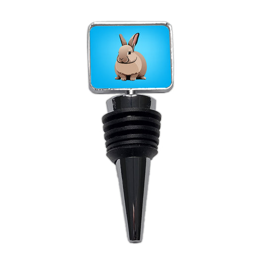 Bunny Rabbit Brown Wine Bottle Stopper