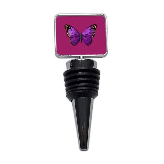 Butterfly Purple Wine Bottle Stopper