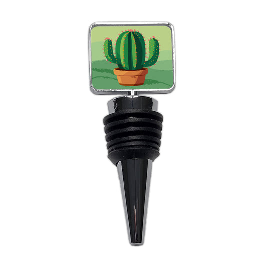 Cactus Green Wine Bottle Stopper