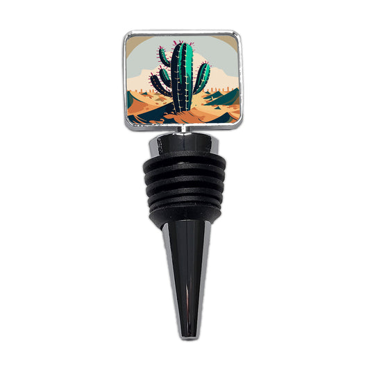 Cactus in the Desert Southwest Wine Bottle Stopper