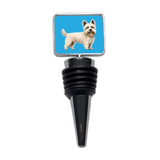 Cairn Terrier Dog Standing Wine Bottle Stopper