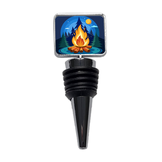 Camp Fire Camping Wine Bottle Stopper