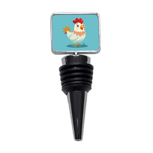 Chicken Rooster Happy Wine Bottle Stopper