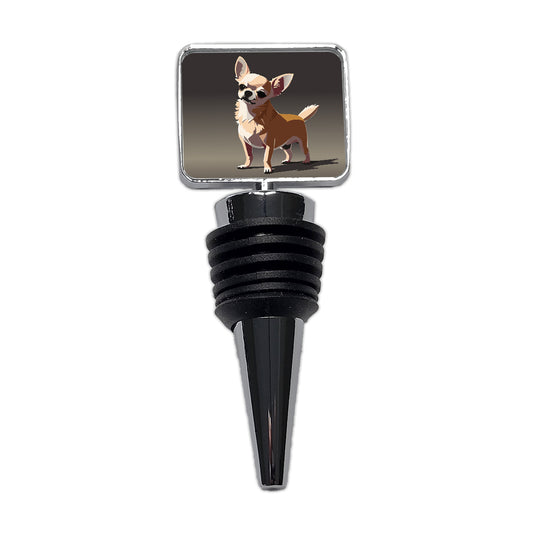 Chihuahua Dog Standing Wine Bottle Stopper