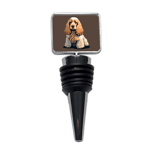 Cocker Spaniel Sitting Wine Bottle Stopper