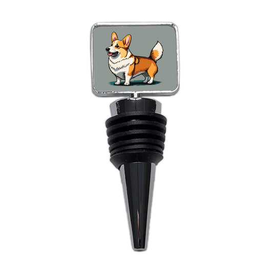 Corgi Dog Standing Wine Bottle Stopper