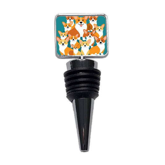 Corgis Dogs Oodles Wine Bottle Stopper